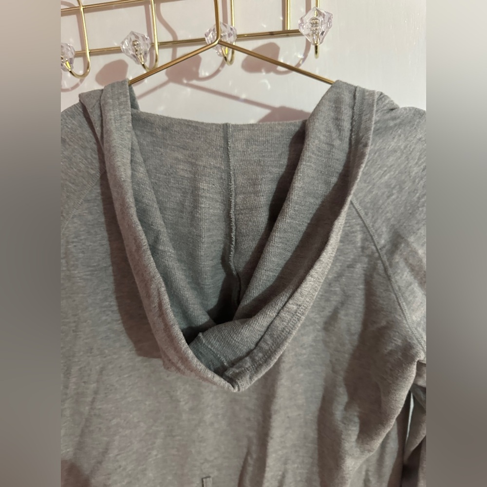 VINTAGE VICTORIAS SECRET PINK 100%COTTON GREY HOODED ROBE - Picture 13 of 16